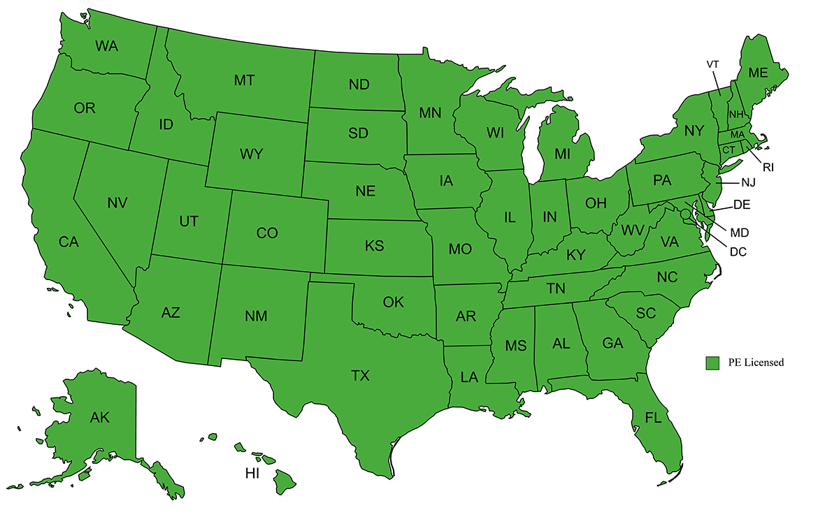 PE Licensed Map
